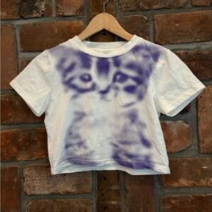 Cat Print Baby Tee